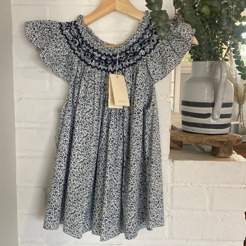 BNWT - Doen Lenor Top - XS - Navy Champignon Floral